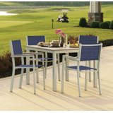 Travira Square 4 - Person 40" Long Powder Coated Aluminum Patio Dining Set