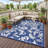 Waterproof Outdoor Rug for Patio, Foldable Reversible Modern Area Rug, Large Plastic Straw Mat for Camping, RV, Porch, Backyard, Deck, Picnic, Beach-1250367053-1250367055