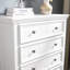 Commode moderne à 5 tiroirs, commode à tiroirs et rangement pour vêtements, armoire de rangement pour le salon, rangement pour commode blanc