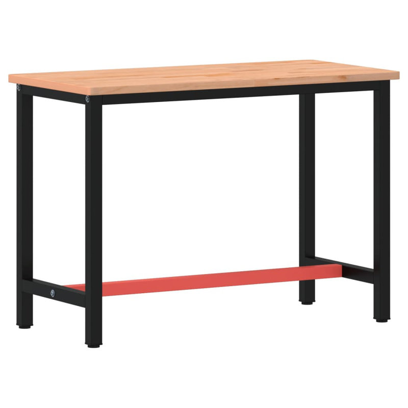 Solid Beech Wood Top Workbench, 81.5cm H x 115cm W x 55cm D