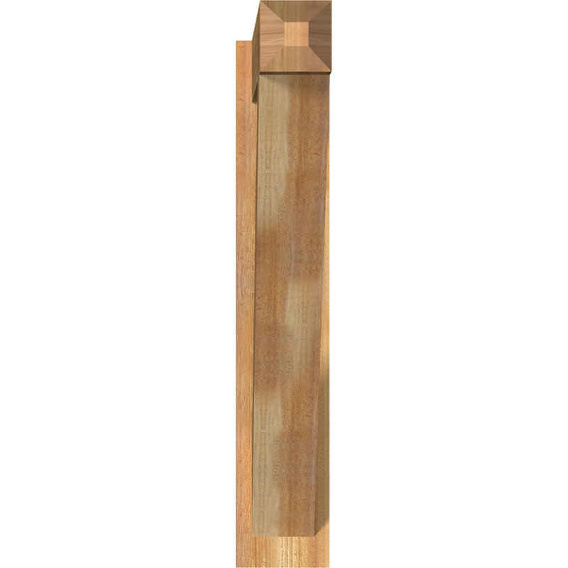 Artisan traditionnel en bois rustique, Cèdre rouge de l'Ouest de 6 po (sciage brut), P 34 po x H 34 po