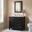 Ensemble de meuble-lavabo simple 36 po avec lavabo et miroir, portes à fermeture douce-53228714