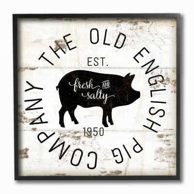 " Old English Pig Co Vintage Sign " Print