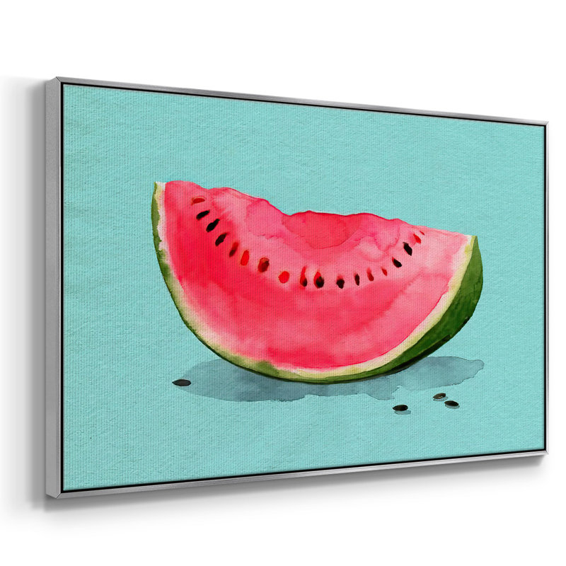 Summer Watermelon I, reproduction d'art sur toile, H 27 po x l 41 po x P 2 po, Argent