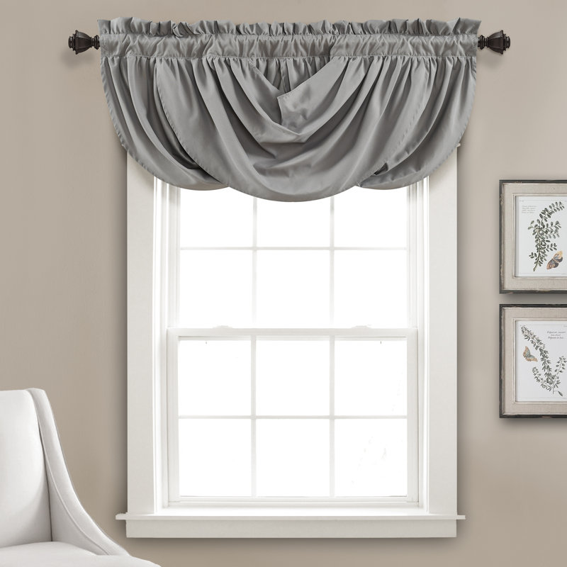 Lucia Swag Window Valance, Gray