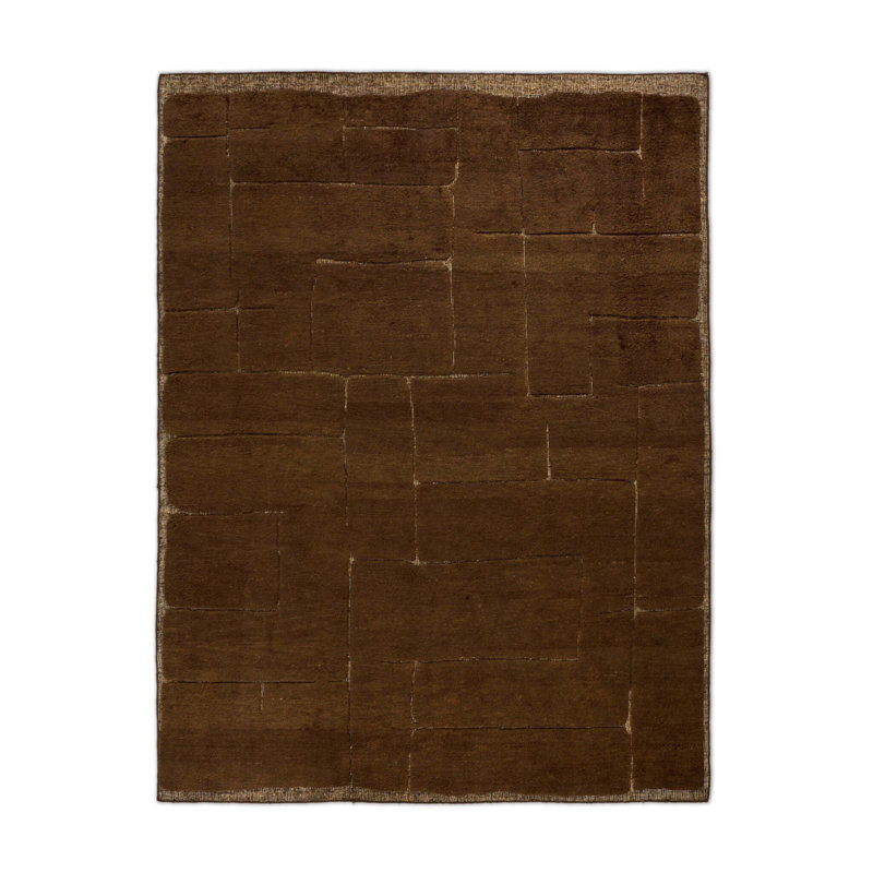 Florian Hand-Knotted Rug-Florian Olive-10'x14', Rectangle 10' x 14', Florian Olive