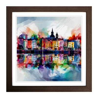 City of Dublin Abstract Art No.1 - Framed Print