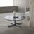 Modern simple round solid wood coffee table-106630103