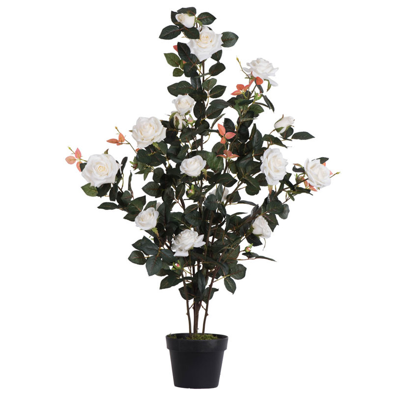 45 po plante artificielle en pot, Blanc