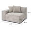 Cherylee Taupe Chenille Basketweave LAF Corner Chair