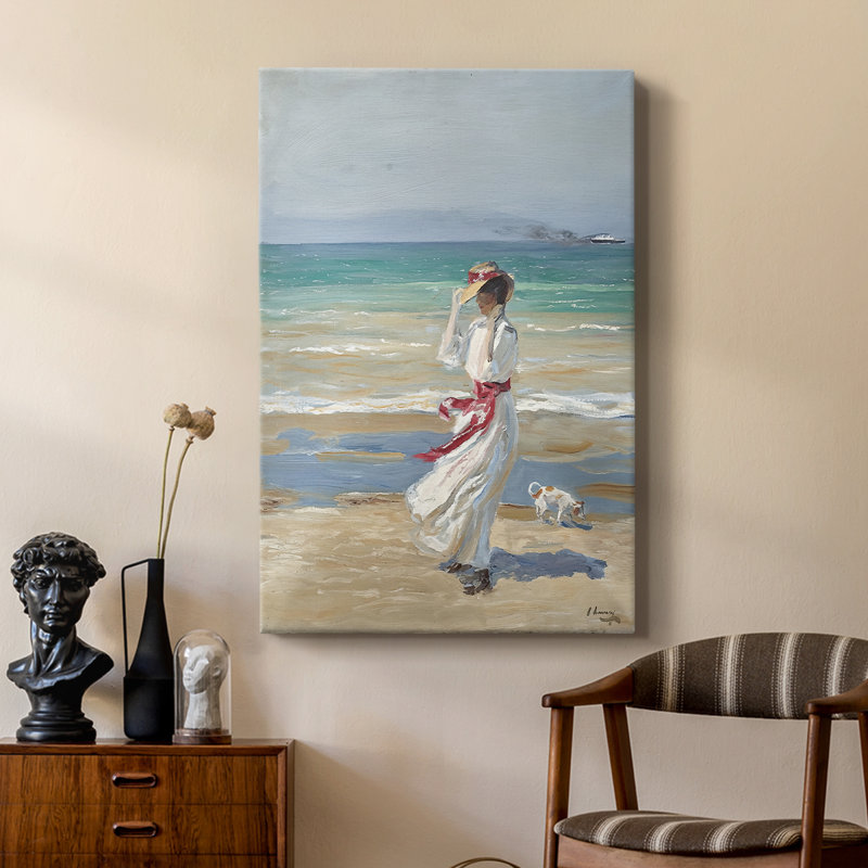 «A Windy Day» - toile tendue par Joaquin Sorolla y Bastida, 24 po x 36 po