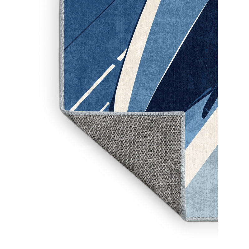 Tapis moderne et contemporain lavable à la machine Hubbard, 3 x 5