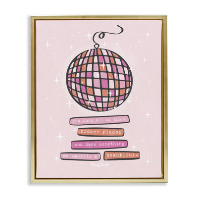 Cadre flottant inspirant Sparkly & Beautiful, design par Mandy Ford Art + Illustration