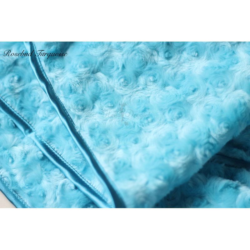 Rosebud Pet Blanket, 34" x 29", Turquoise