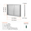 Porte d'accès pour barbecue, porte de cuisine extérieure double l 36 po x H 24 po