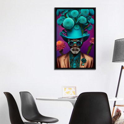 Retro Futurist African Grandpa - Mushrooms VII
