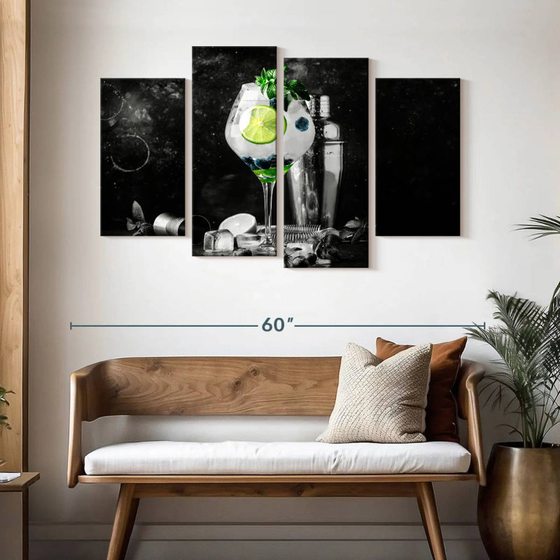 Lemon Blueberry Cocktails, 32" H x 52" W