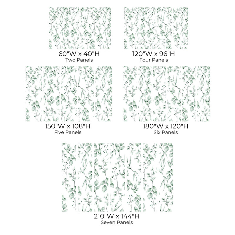 Premium Peel & Stick Wall Mural - Botanical Elegance, 144" L x 210" W