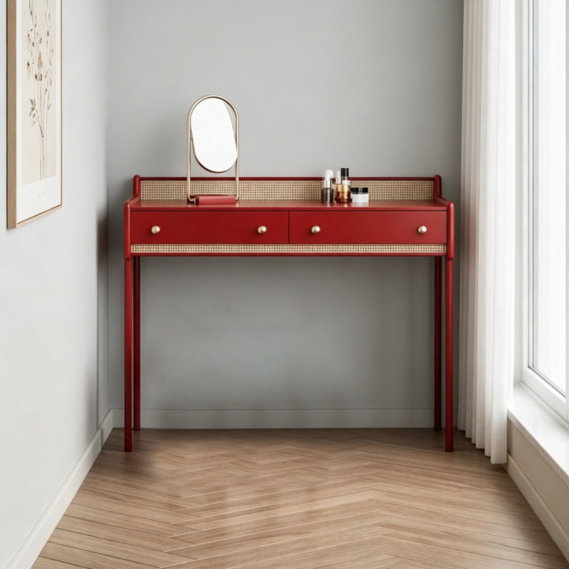 Coiffeuse minimaliste de style italien, Rouge
