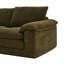 Canapé modulaire modulaire, canapé en L en forme de nuage avec 1 repose-pieds mobile, canapé en chenille confortable avec coussins moelleux pour le salon (vert)