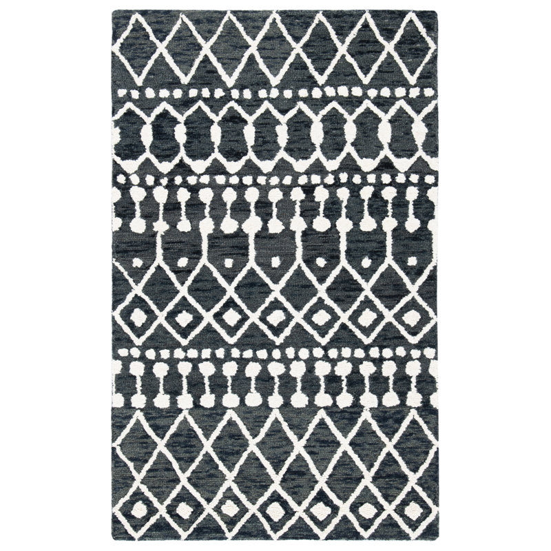 Tapis en laine touffeté à la main Dillard, Rectangle 2 pi 3 po x 5 pi