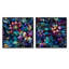 Longjumeau - Ensemble de 2 collages floraux et botaniques carrés-101850342-101850343