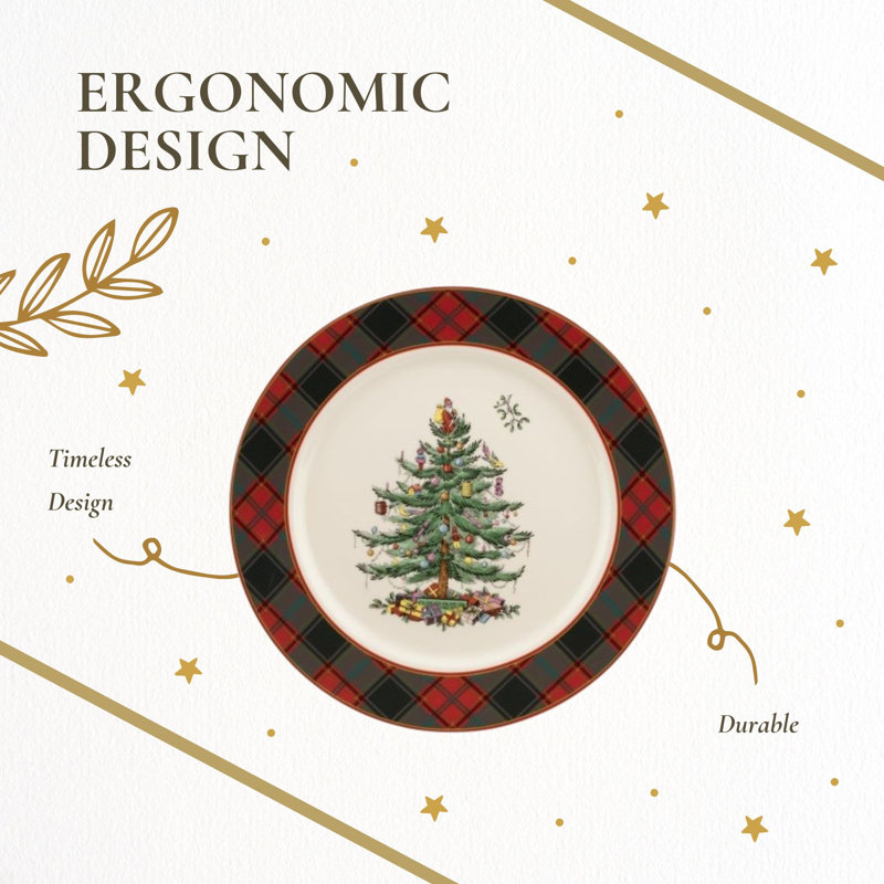 Spode – Christmas Tree – Christmas Tree Tartan Buffet Plate