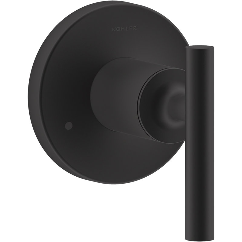 Purist Transfer Valve Trim with Lever Handle, Black Matte