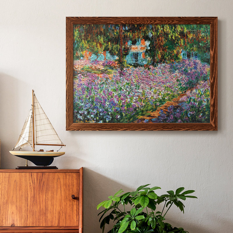 Iris in Monet's Garden, 1900 03, reproduction d'art sur toile, Érable, H 28 po x l 42 po x P 1,5 po