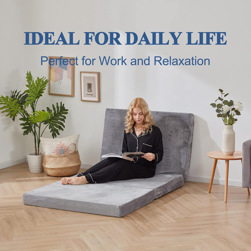 Surmatelas pliant en mousse Tri, Lit simple