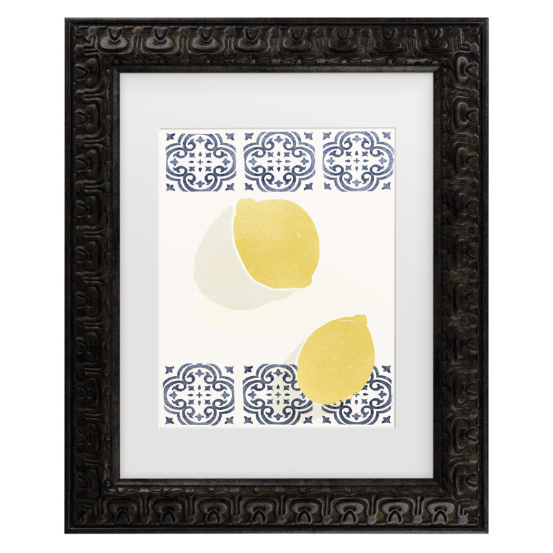 Yuyu Pont, citrons et azulejos, art encadré mat