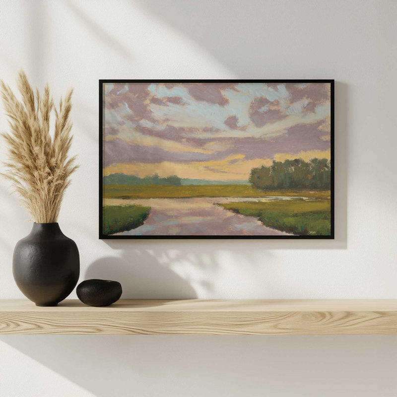 «Lowcountry Sunset» par Carson Overs passer, reproduction d'art, Tanné, H 30 po x l 40 po