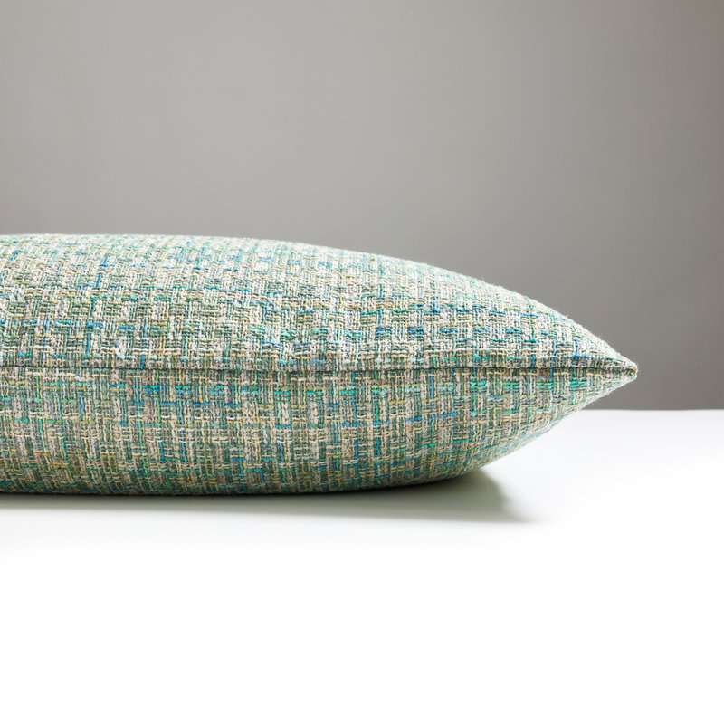 Faye Square Pillow Cover & Insert, Aquamarine