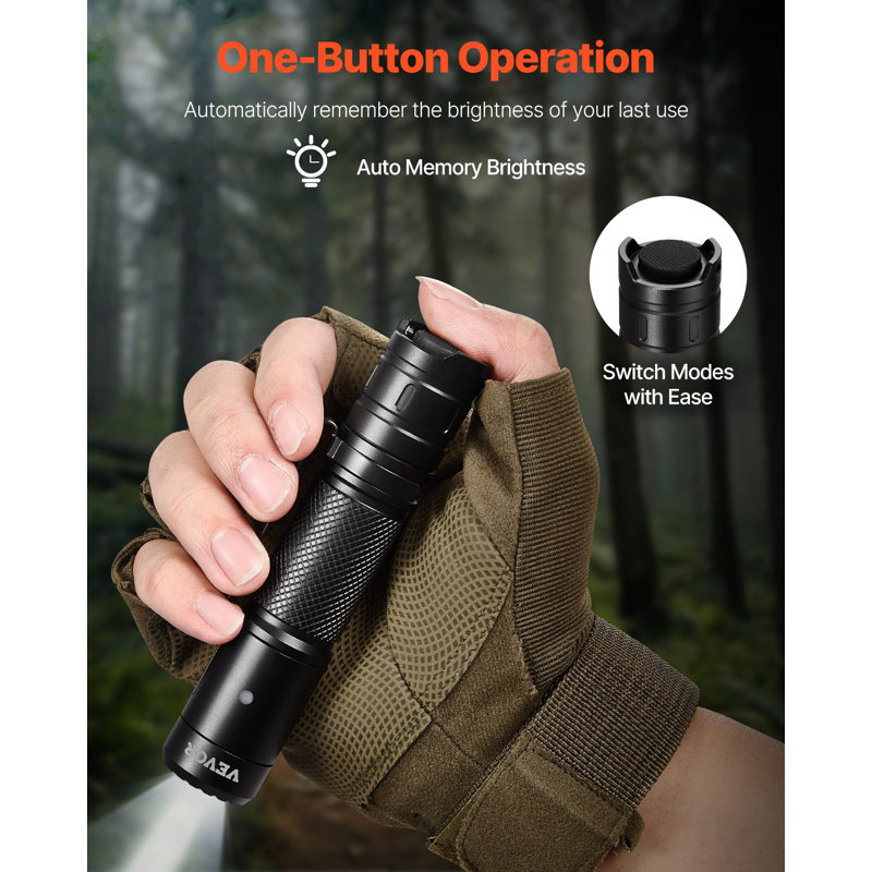 Rechargeable Flashlight, High Lumens LED Flashlight With 6 Lighting Modes, IP66 Waterproof Handheld Flash Light For Home, Hiking, Camping, Emergencies, Lightweight & Portable