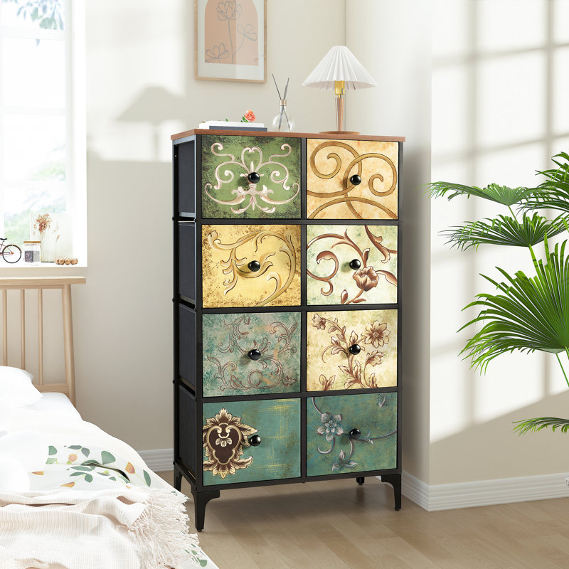 Commode haute pour chambre double Gallery, commode double 8 tiroirs pour la chambre à coucher Gallery, H 46,5 po x l 26,6 po x P 11,7 po