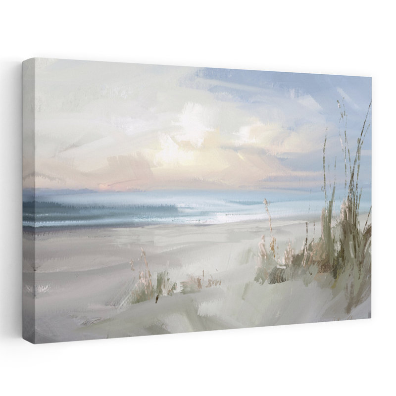Art contemporain, art contemporain, plage, paysage marin, H 24 po x l 16 po