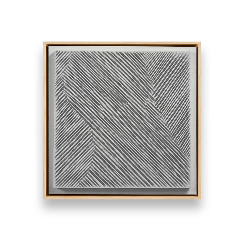 Linear Illusion II, reproduction sur toile, Cadre américain en érable flottant, H 12,75 po x l 12,75 po x P 1,75 po