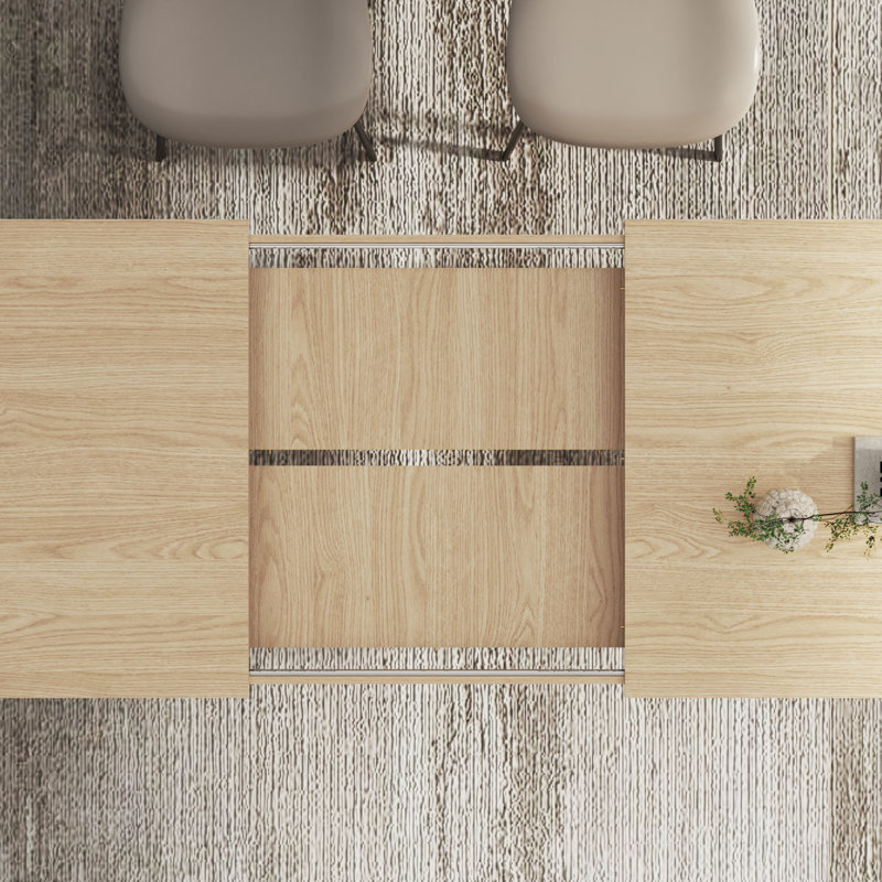 Rhu Extendable Pine Dining Table, Natural Wood