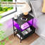 38.9cm W Metal Bedside Table
