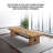 Rectangular solid wood office table-459926892