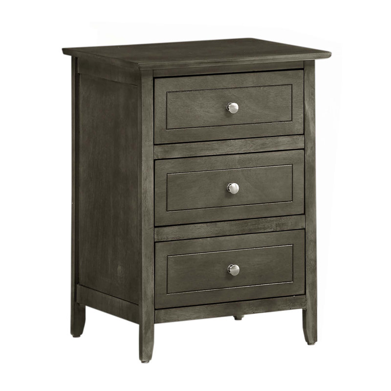 Table de chevet transitionnelle sophistiquée, Gris