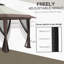 Pavillon de jardin avec moustiquaire de 13 pi x 13 pi Outsunny