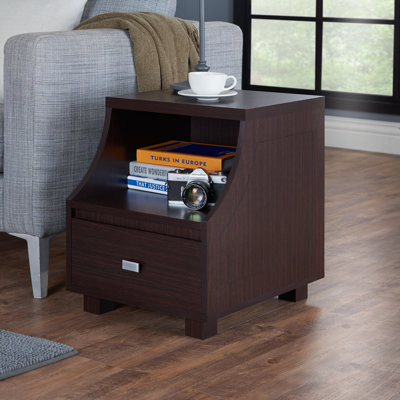 Table de bout moderne Arreana en noyer