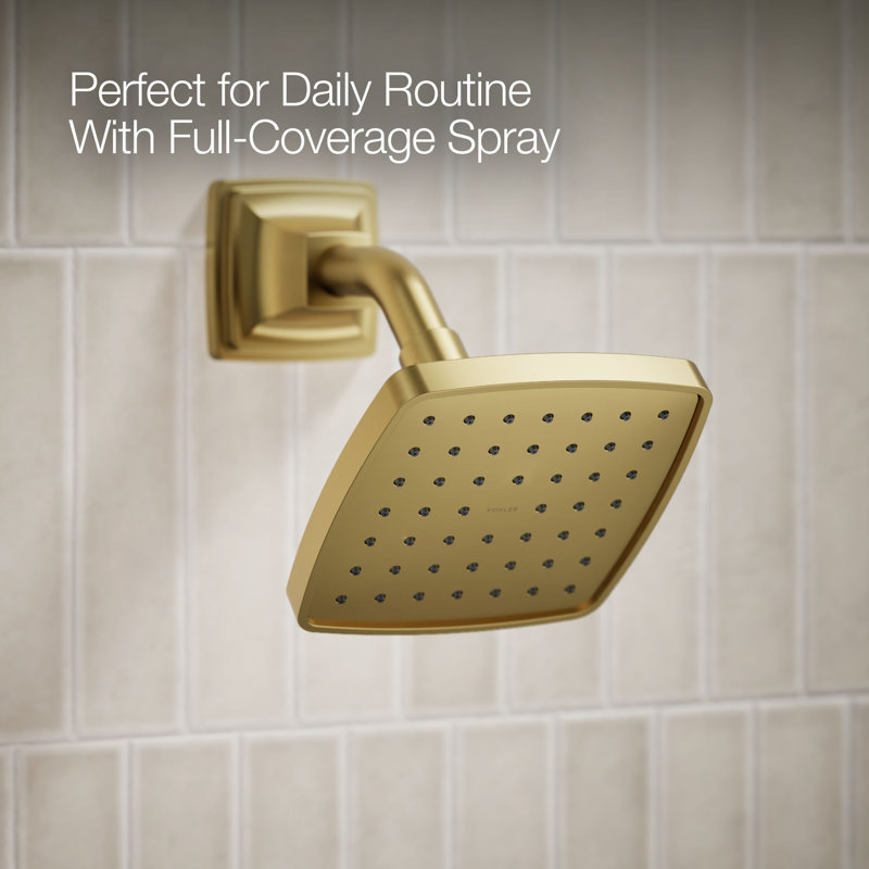 Riff Bath and Shower Faucet Trim, Vibrant Brushed Moderne Brass