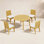 Maone 52" Teak Patio Dining Set
