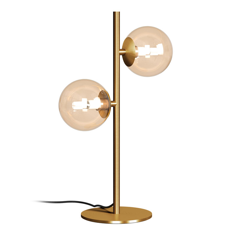 Cearia Metal Novelty Lamp, Brass/ Pink