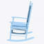 Chaise berçante en bois-1219543395