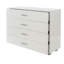 Garabed  White gloss 4 Drawer semi narrow Chest Of Drawers