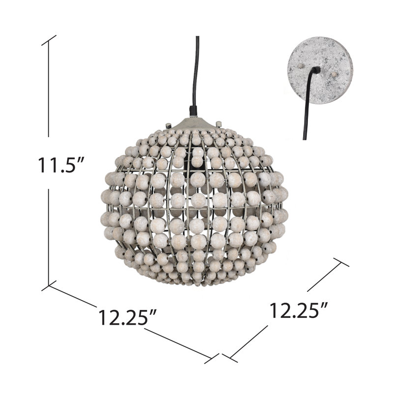 Luminaire sphère suspendu 1 lumières simple Pringle