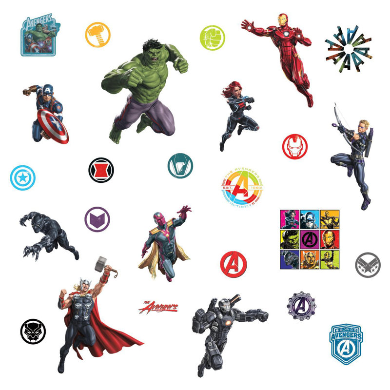 Décalcomanie murale avengers et colle classic